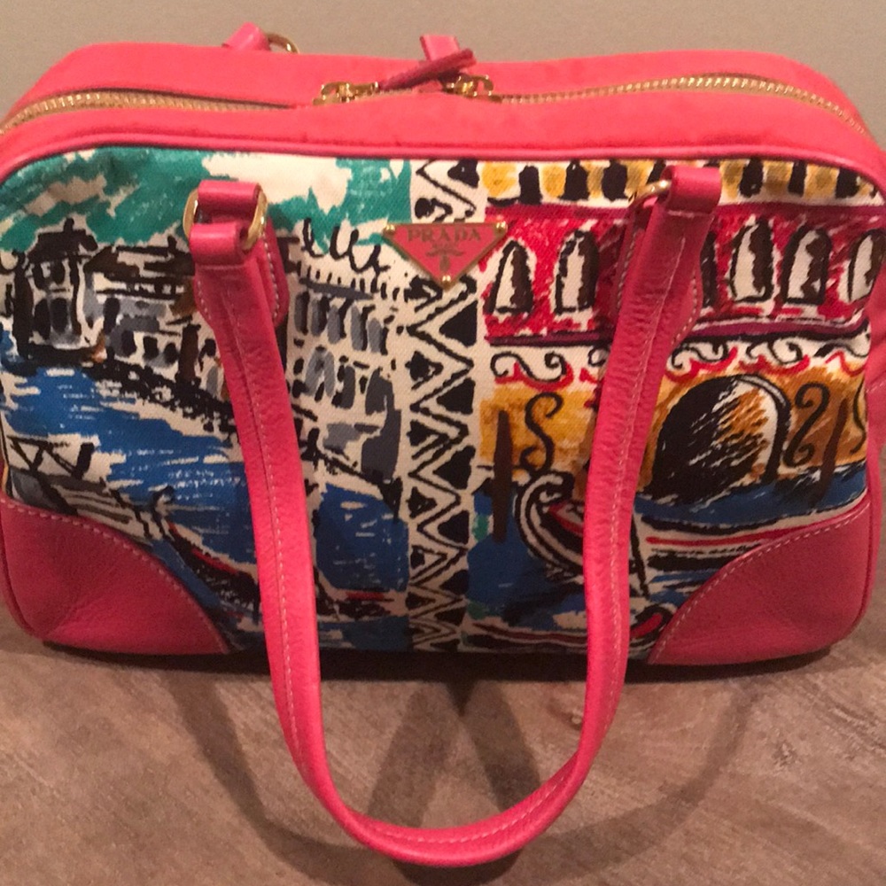 Prada Canapa St. Venez Shoulder Bag BR2520 RARE